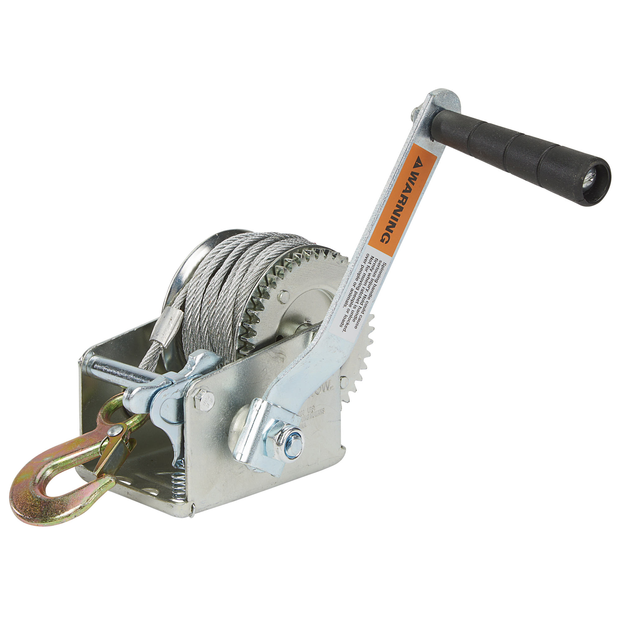 Ultra-Tow Single-Speed Hand Winch with Wire Rope, 600-Lb. Load Capacity